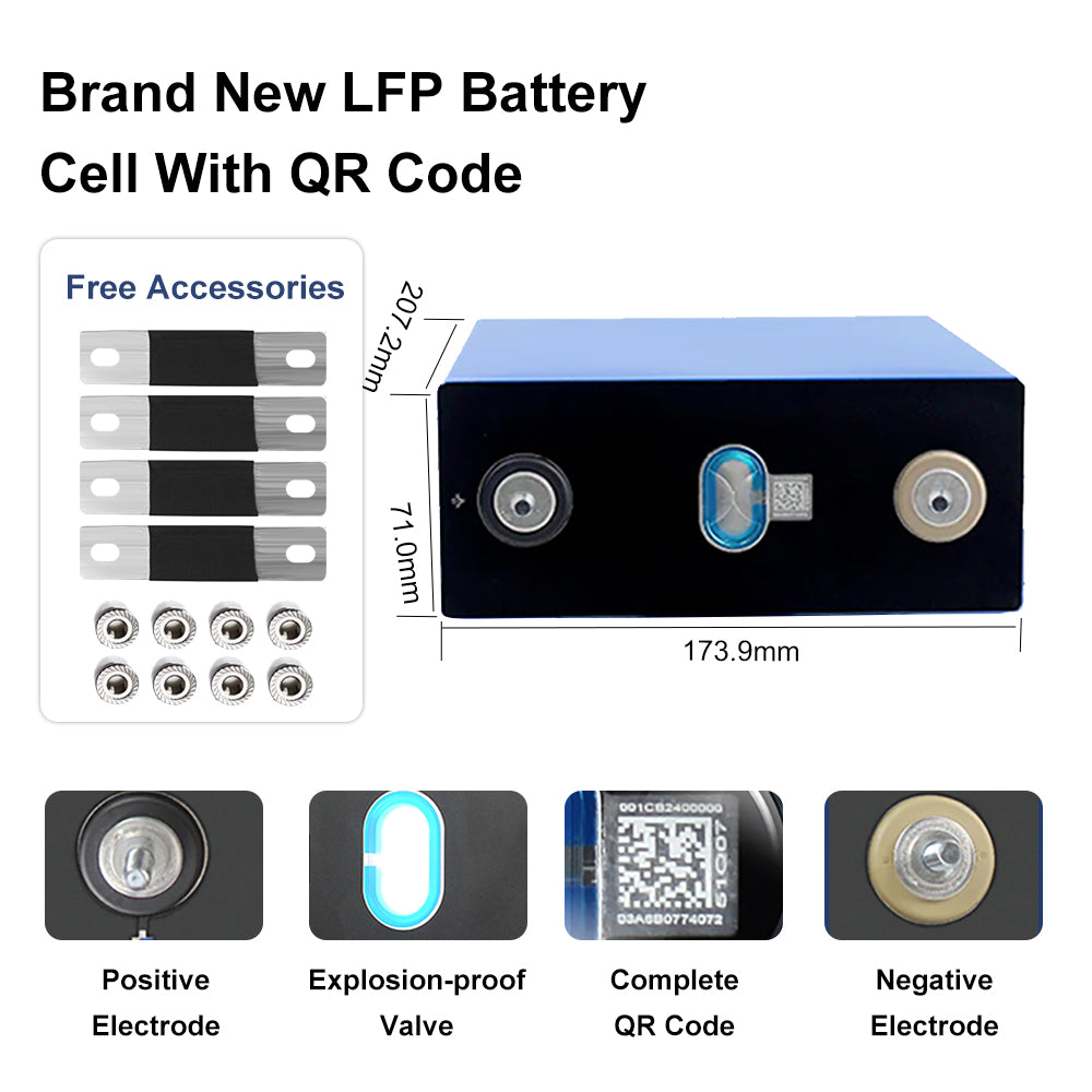 Tax free in EU CATL 280AH Grade A Prismatic LifepPO4 3.2V battery cells