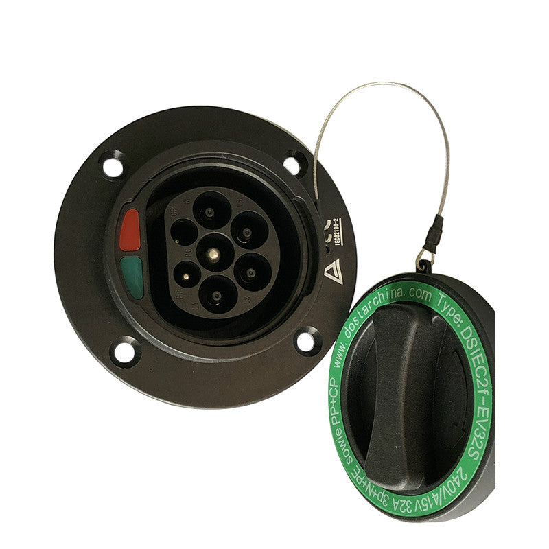 IEC Type 2 Socket 16A 32A & SAE J1772 Type 1 Socket with 1 m cable