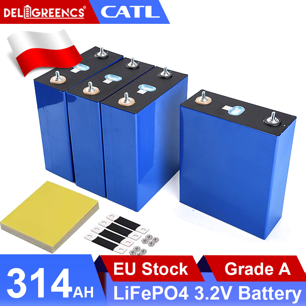 EU Stock 7000 Cycles CATL 314AH Lifepo4 3.2V DIY Lithium Ion Prismatic battery cell