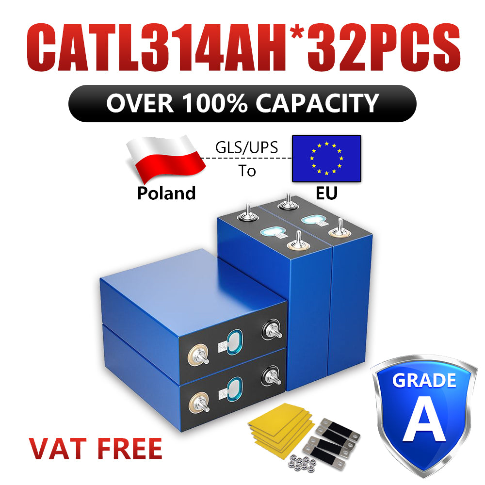 EU Stock 7000 Cycles CATL 314AH Lifepo4 3.2V DIY Lithium Ion Prismatic battery cell