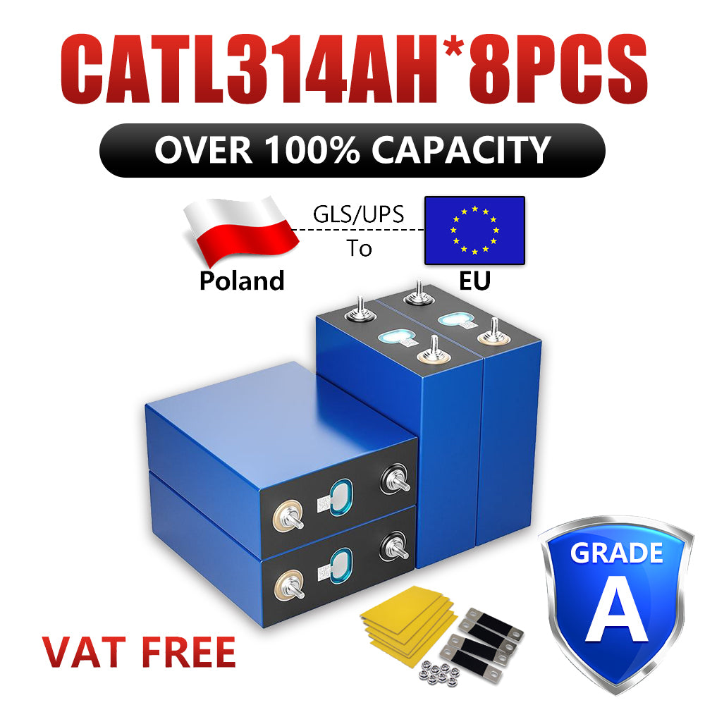 EU Stock 7000 Cycles CATL 314AH Lifepo4 3.2V DIY Lithium Ion Prismatic battery cell