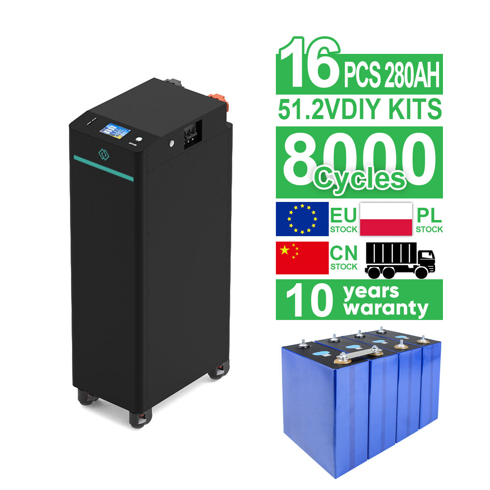 EU free shipping 15KWH 16pcs 51.2v EVE LF280K Seplos V4 DIY battery pack