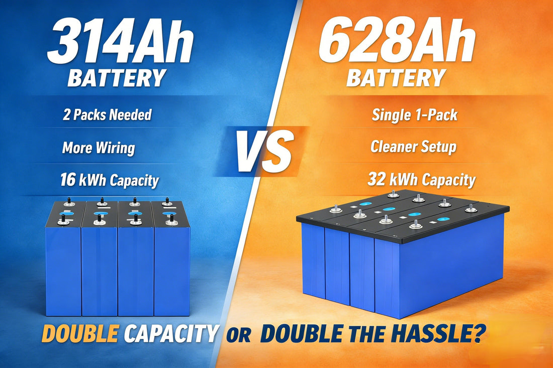 🔋 628Ah vs 314Ah LiFePO4 Battery: Which One Should You Choose in 2026?
