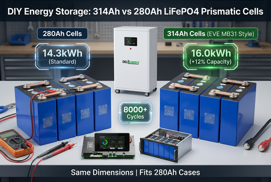 314Ah vs 280Ah LiFePO4 Cells: The Ultimate Sizing & Compatibility Guide for DIY Battery Builds