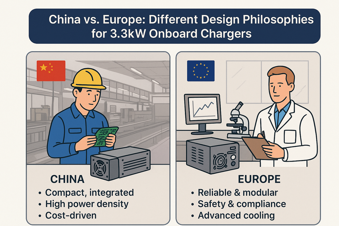 🌍 China vs. Europe: Different Design Philosophies for 3.3kW Onboard Chargers ？