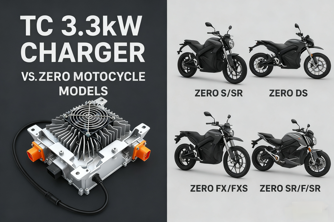 ⚡ TC 3.3kW Charger vs. Zero Motorcycle Models (S / DS / SR / FX): Which One Gets the Biggest Boost?