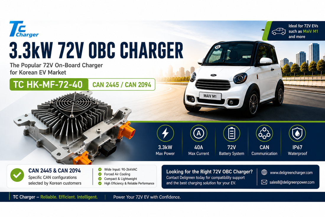 3.3kW 72V OBC for Korean EVs | HK-MF-72-40 CAN 2445 & CAN 2094