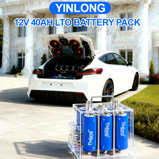 Car aduio application 6C 12V 40AH LTO battery pack with Yinlong 40ah 2.3V battery cell inside