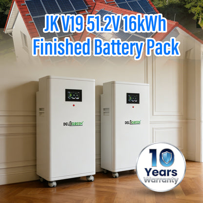 EU warehouse 16KWH 51.2V 314ah Battery pack with  JK V19 200A BMS 16 PCS EVE 314ah battery inside