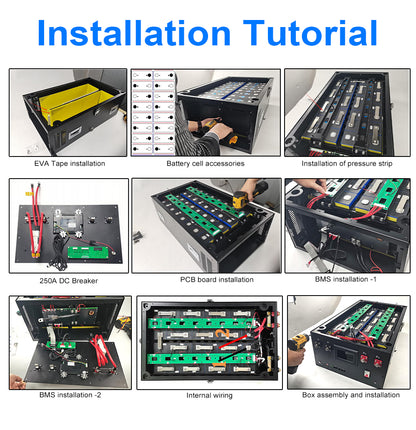 EU free shipping 24v 8s EVE CATL LISHEN GOTION 280ah 314ah 334ah battery case DIY kits