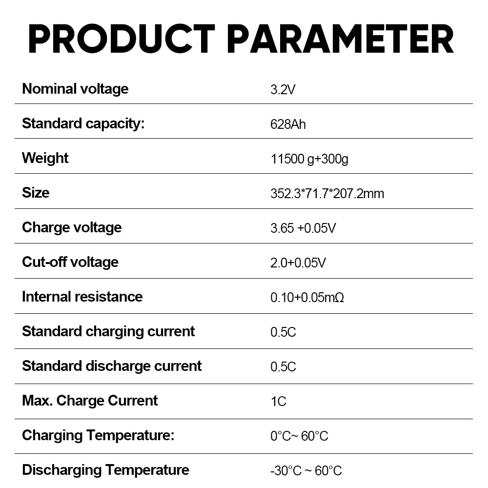 EU stock EVE MB56 628Ah LiFePO4 Battery Cells Grade A battery cells