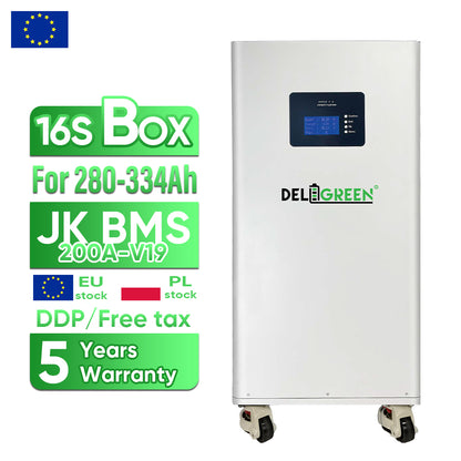 EU free shipping V15 V19 16S Vertical 51.2V 280ah 304ah 314ah lifepo4 battery DIY kits with JK BMS