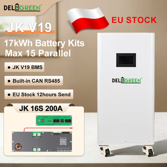 EU free shipping V15 V19 16S Vertical 51.2V 280ah 304ah 314ah lifepo4 battery DIY kits with JK BMS