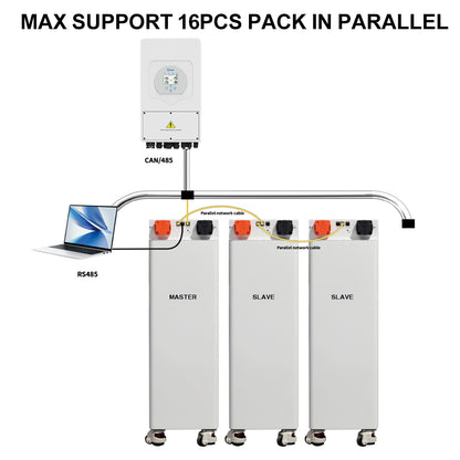 EU stock 16KWH 16pcs 51.2v CATL 314ah Seplos Mason V4 DIY LFP battery pack