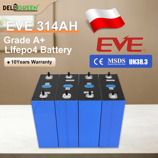 EVE MB31 314AH 330ah Free shipping Deligreen Poland warehouse  LFP 3.2V battery cell