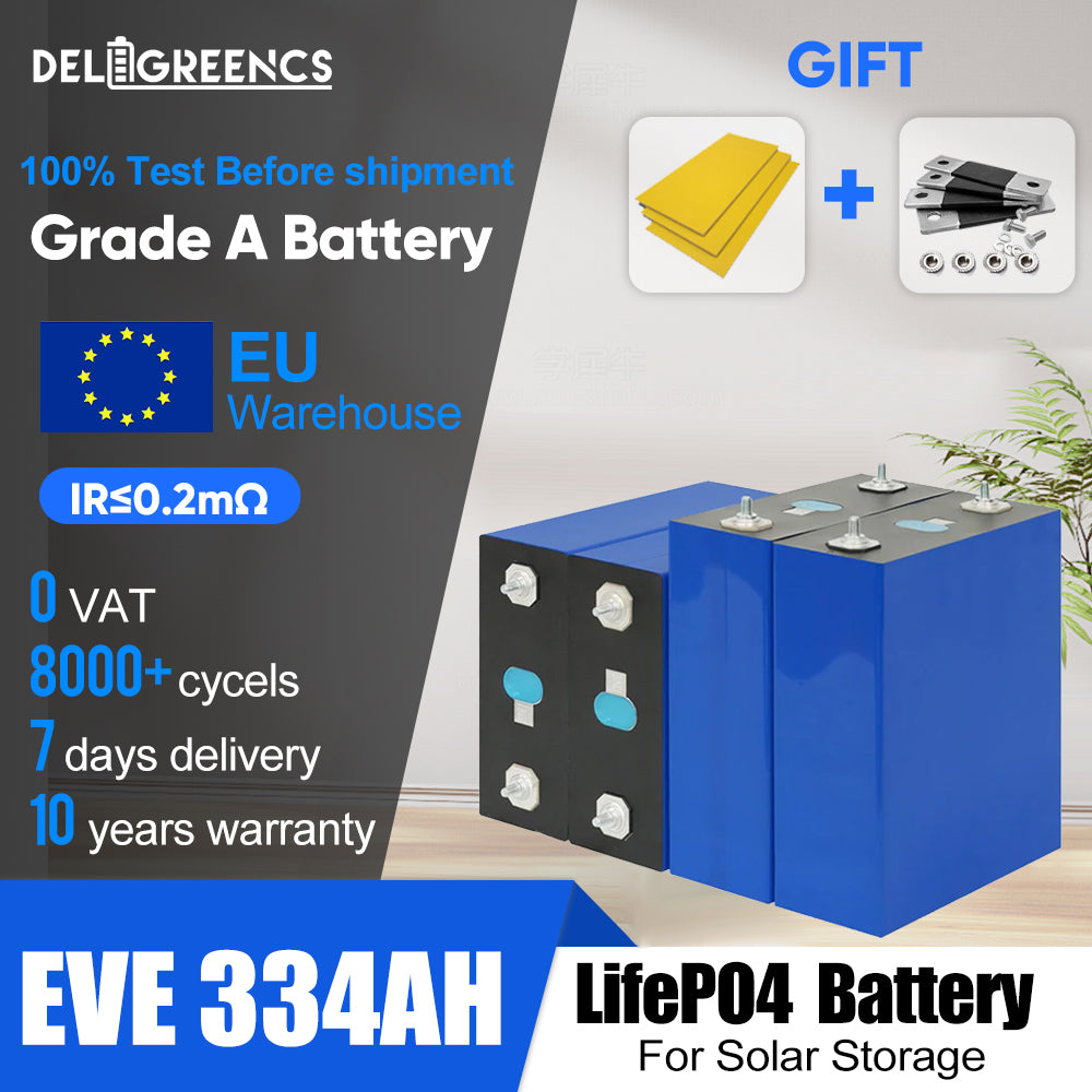 EU Free shipping EVE 334ah LiFePO4 Battery Cells Grade A battery cells