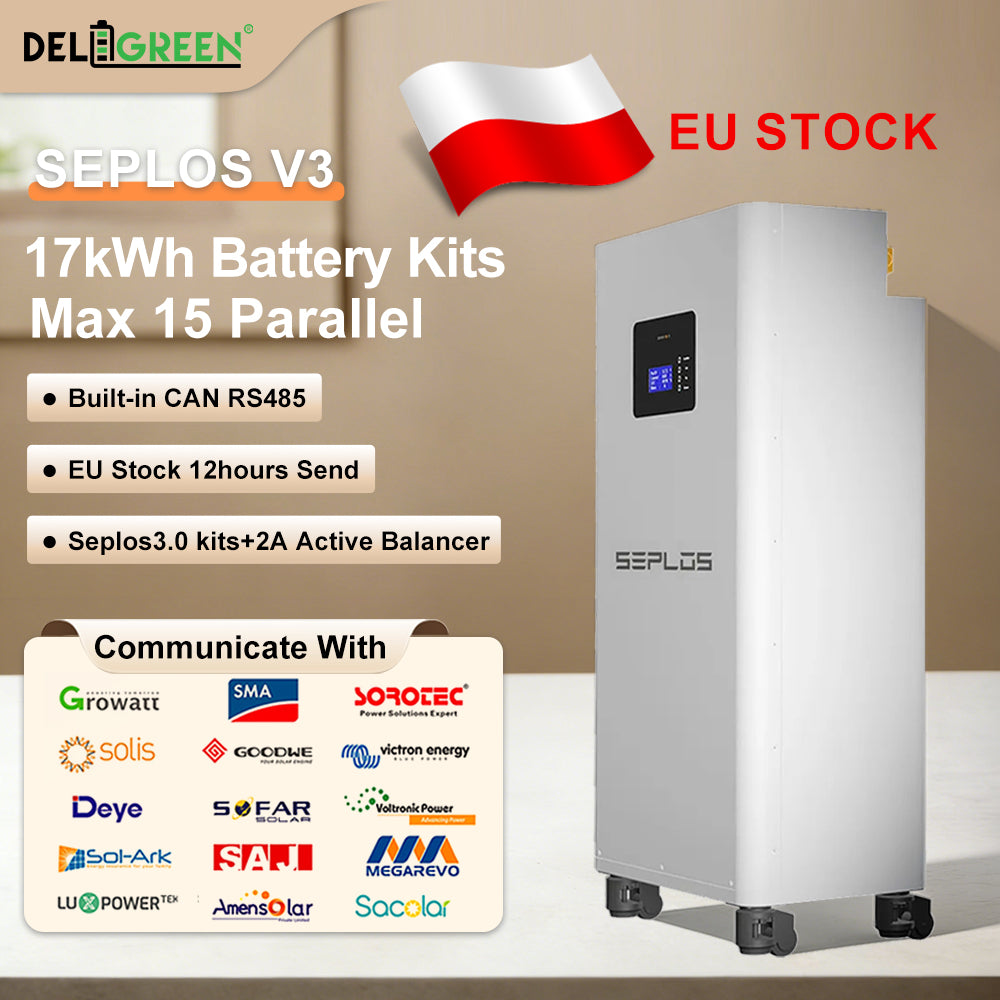 EU free shipping Seplos V3 Vertical DIY kits with 16S200A BMS 2A active balancer