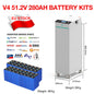EU free shipping 15KWH 16pcs 51.2v EVE  LF280K Seplos V4 DIY battery pack