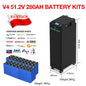 EU free shipping 15KWH 16pcs 51.2v EVE  LF280K Seplos V4 DIY battery pack
