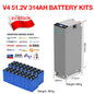 Poland warehouse 16KWH Seplos V4 51.2v EVE  MB31 314ah DIY battery pack