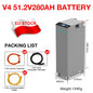EU free shipping 15KWH 51.2V 280ah Battery pack with Seplos V4 and 280ah battery inside