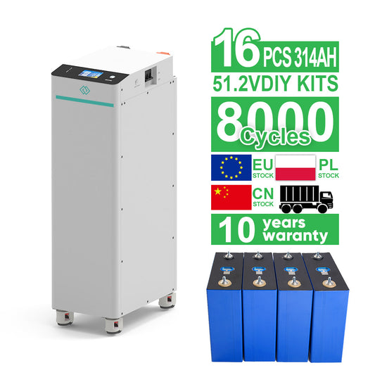 EU stock 16KWH 16pcs 51.2v CATL 314ah Seplos Mason V4 DIY LFP battery pack