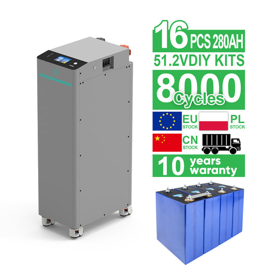 EU free shipping 14.4KWH 16pcs 51.2v CATL 280ah Seplos V4 DIY LFP battery pack